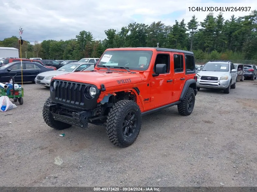 2020 Jeep Wrangler Unlimited Willys Sport 4X4 VIN: 1C4HJXDG4LW264937 Lot: 40373420