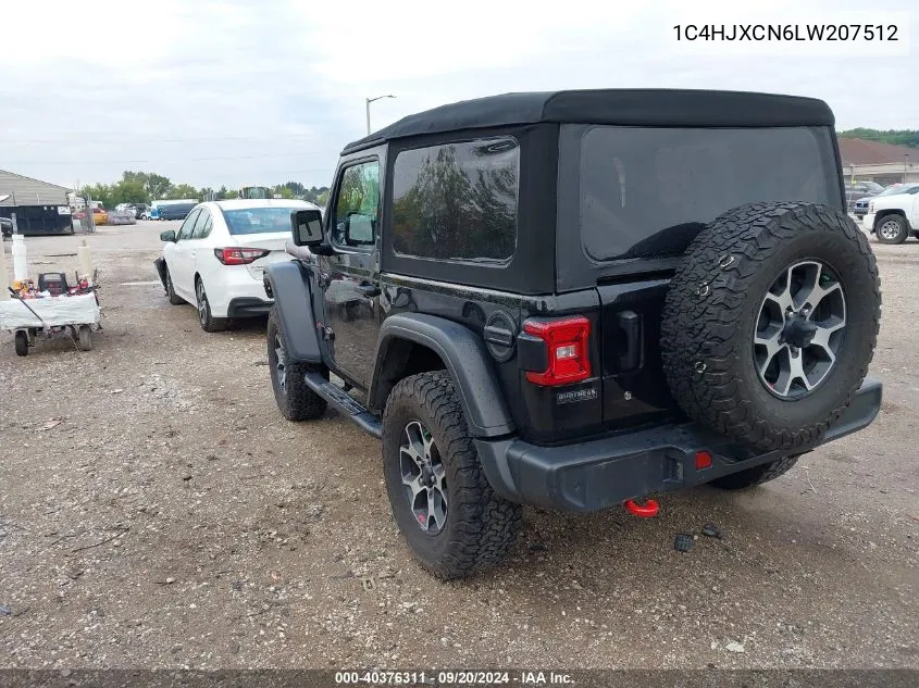 2020 Jeep Wrangler Rubicon 4X4 VIN: 1C4HJXCN6LW207512 Lot: 40376311