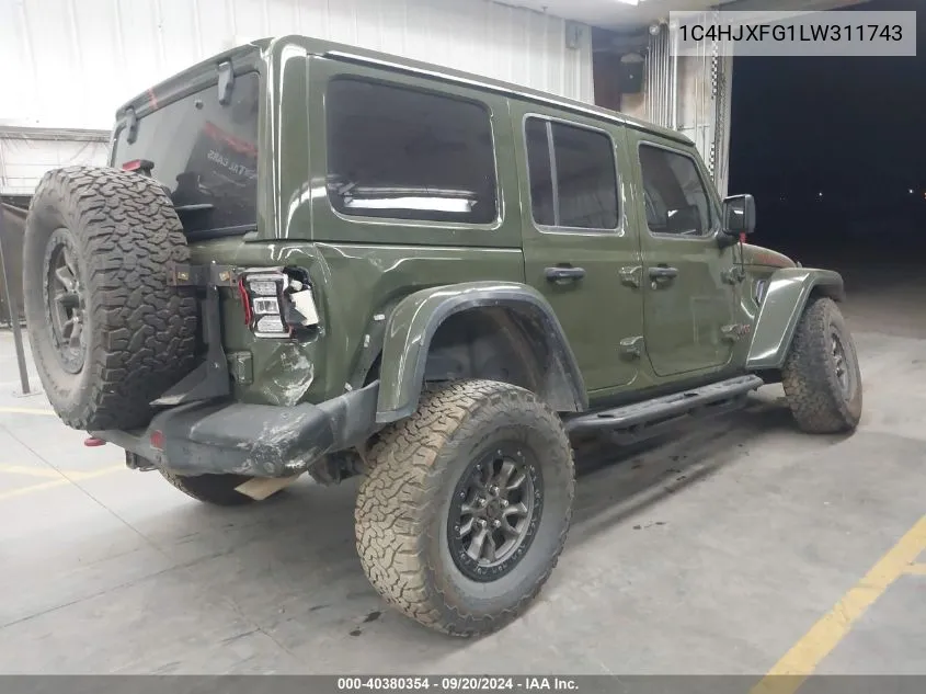 2020 Jeep Wrangler Unlimited Rubicon 4X4 VIN: 1C4HJXFG1LW311743 Lot: 40380354