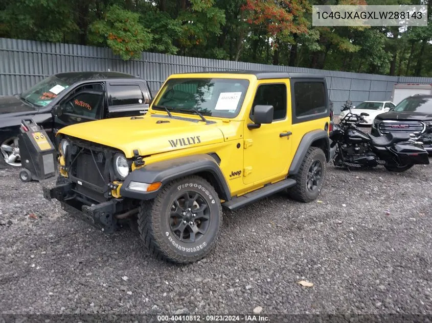 1C4GJXAGXLW288143 2020 Jeep Wrangler Sport