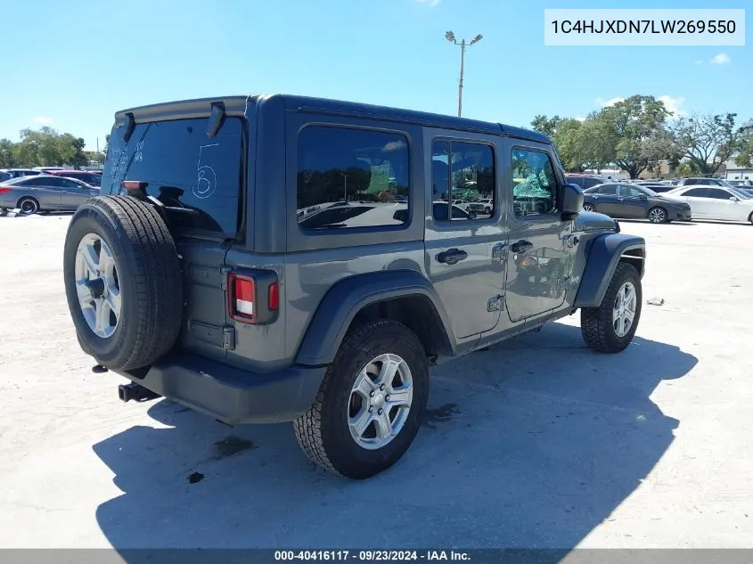 2020 Jeep Wrangler Unlimited Sport S 4X4 VIN: 1C4HJXDN7LW269550 Lot: 40416117