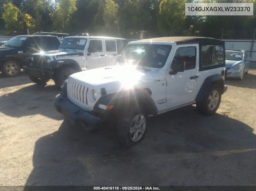 1C4GJXAGXLW233370 2020 Jeep Wrangler Sport S 4X4