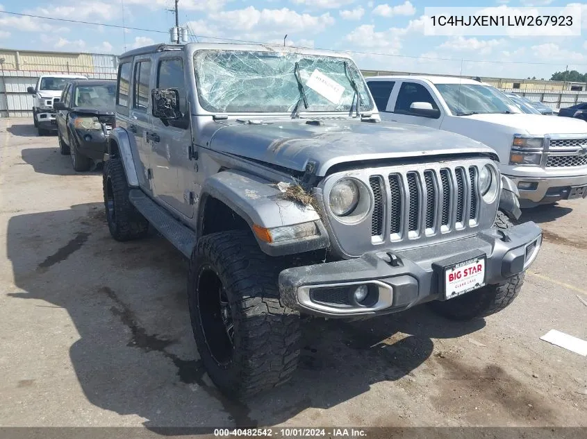 2020 Jeep Wrangler Unlimited Sahara VIN: 1C4HJXEN1LW267923 Lot: 40482542