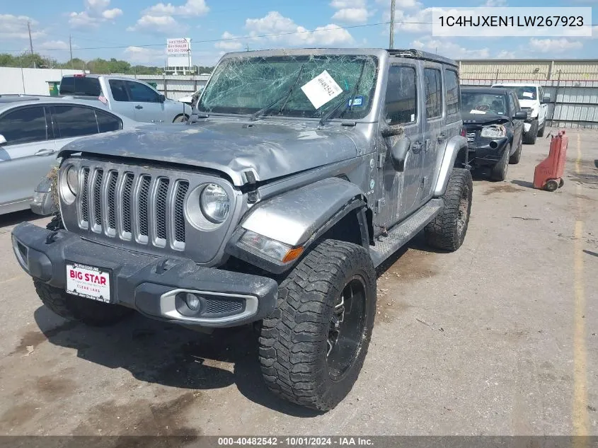 2020 Jeep Wrangler Unlimited Sahara VIN: 1C4HJXEN1LW267923 Lot: 40482542