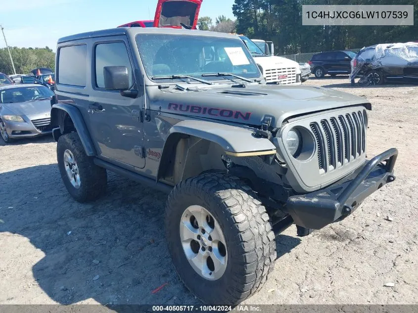 2020 Jeep Wrangler Rubicon 4X4 VIN: 1C4HJXCG6LW107539 Lot: 40505717