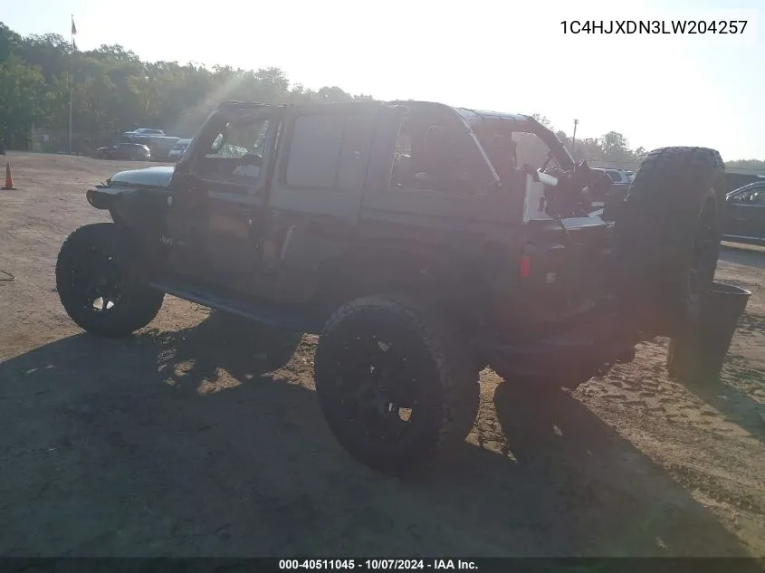 2020 Jeep Wrangler Unlimited Sport VIN: 1C4HJXDN3LW204257 Lot: 40511045