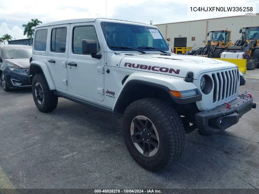 2020 Jeep Wrangler Unlimited Rubicon 4X4 VIN: 1C4HJXFN0LW336258 Lot: 40528278