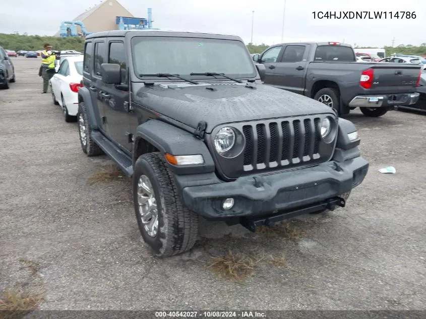 2020 Jeep Wrangler Unlimited Sport VIN: 1C4HJXDN7LW114786 Lot: 40542027