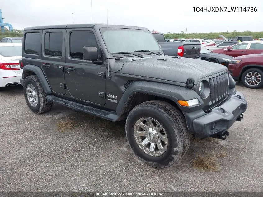 2020 Jeep Wrangler Unlimited Sport VIN: 1C4HJXDN7LW114786 Lot: 40542027