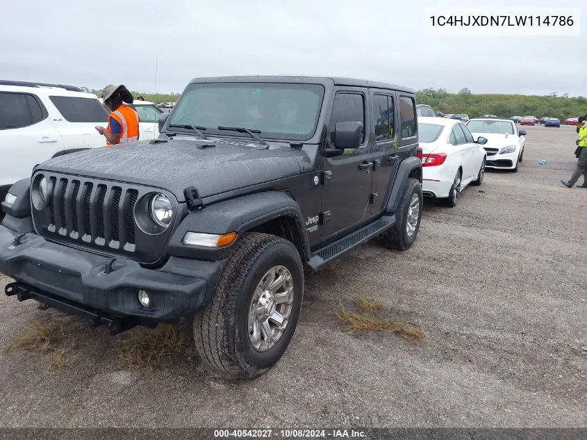 2020 Jeep Wrangler Unlimited Sport VIN: 1C4HJXDN7LW114786 Lot: 40542027