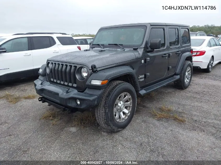 2020 Jeep Wrangler Unlimited Sport VIN: 1C4HJXDN7LW114786 Lot: 40542027