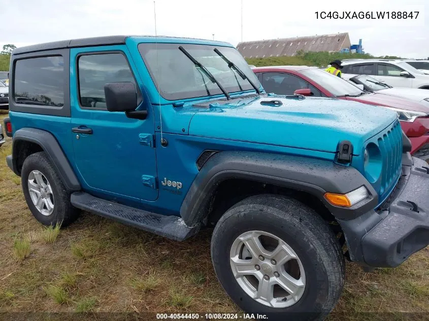 2020 Jeep Wrangler Sport VIN: 1C4GJXAG6LW188847 Lot: 40544450