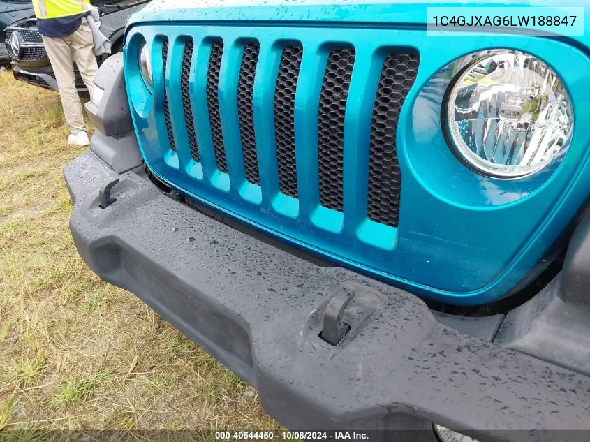 2020 Jeep Wrangler Sport VIN: 1C4GJXAG6LW188847 Lot: 40544450