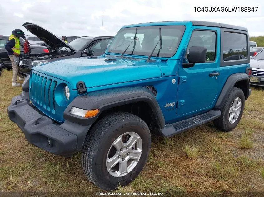 2020 Jeep Wrangler Sport VIN: 1C4GJXAG6LW188847 Lot: 40544450