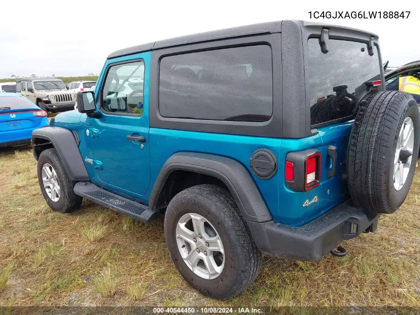 2020 Jeep Wrangler Sport VIN: 1C4GJXAG6LW188847 Lot: 40544450