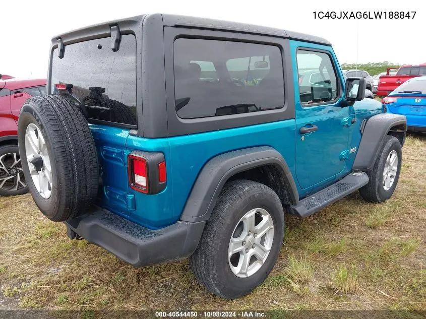 2020 Jeep Wrangler Sport VIN: 1C4GJXAG6LW188847 Lot: 40544450