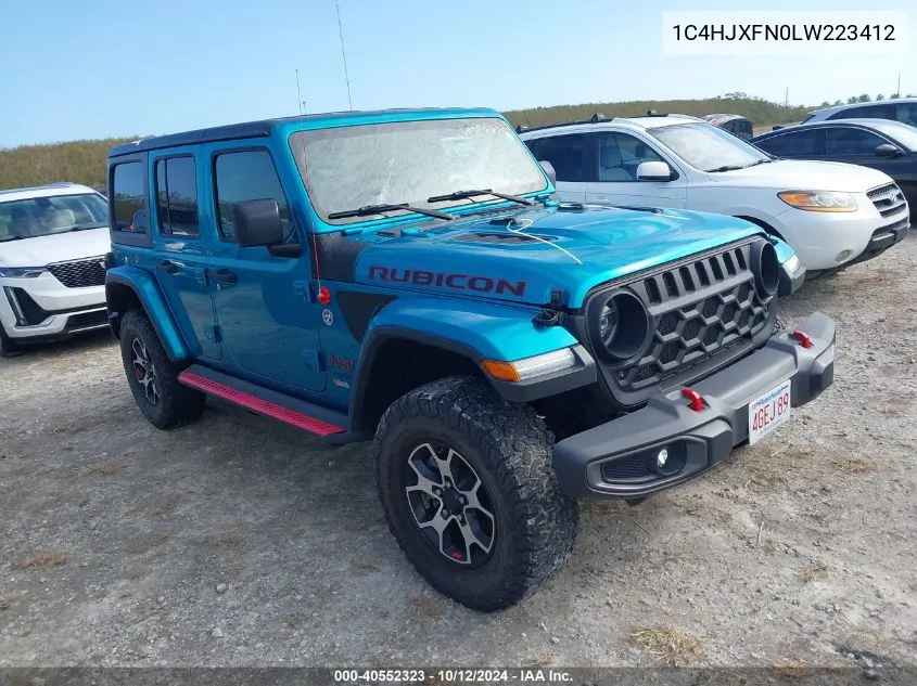 2020 Jeep Wrangler Unlimited Rubicon 4X4 VIN: 1C4HJXFN0LW223412 Lot: 40552323