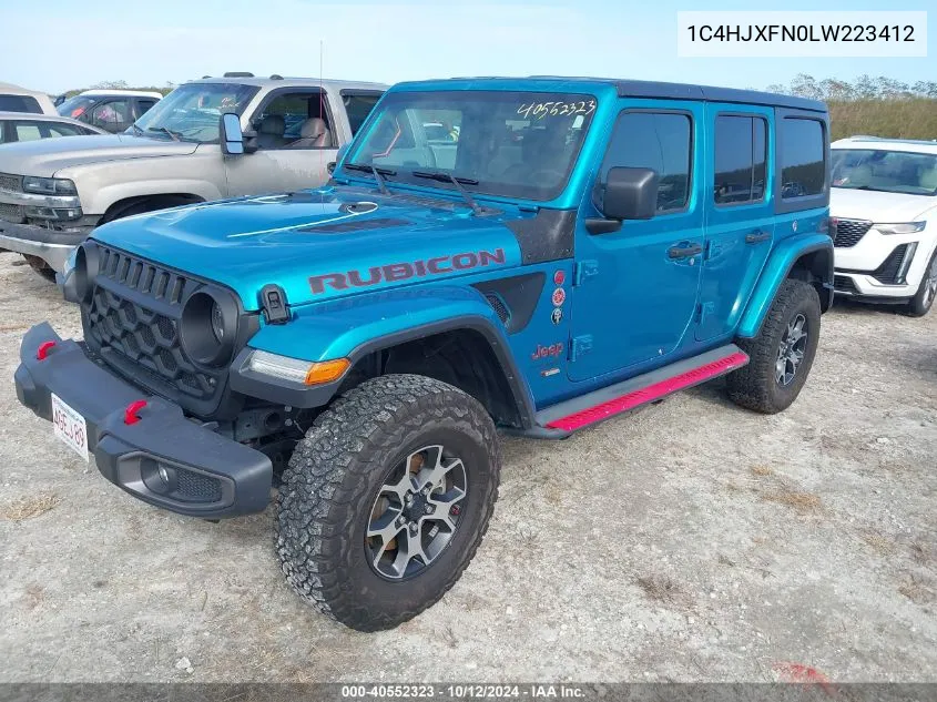 2020 Jeep Wrangler Unlimited Rubicon 4X4 VIN: 1C4HJXFN0LW223412 Lot: 40552323