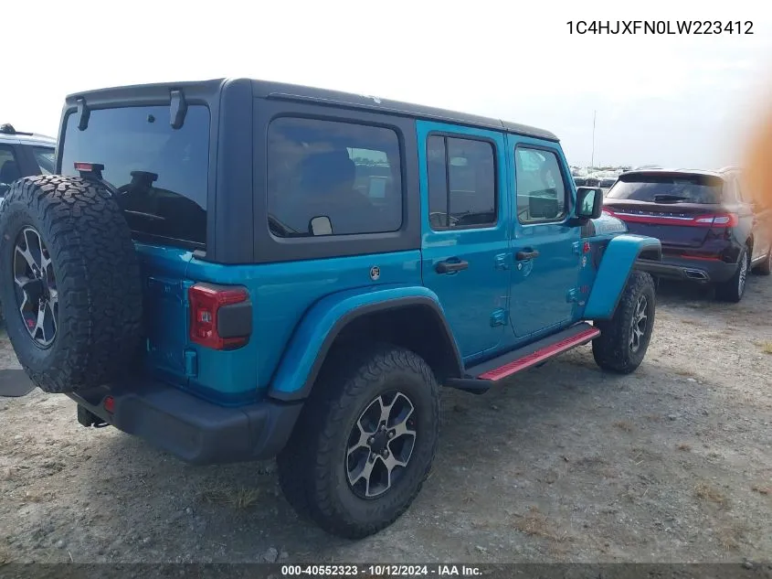 2020 Jeep Wrangler Unlimited Rubicon 4X4 VIN: 1C4HJXFN0LW223412 Lot: 40552323