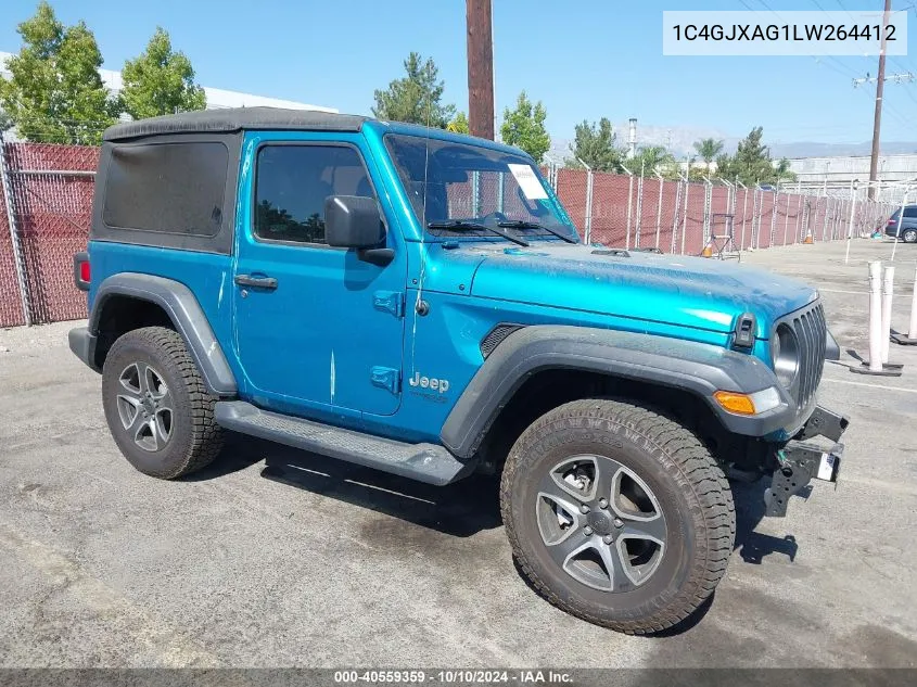 2020 Jeep Wrangler Sport S 4X4 VIN: 1C4GJXAG1LW264412 Lot: 40559359