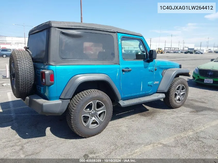 2020 Jeep Wrangler Sport S 4X4 VIN: 1C4GJXAG1LW264412 Lot: 40559359