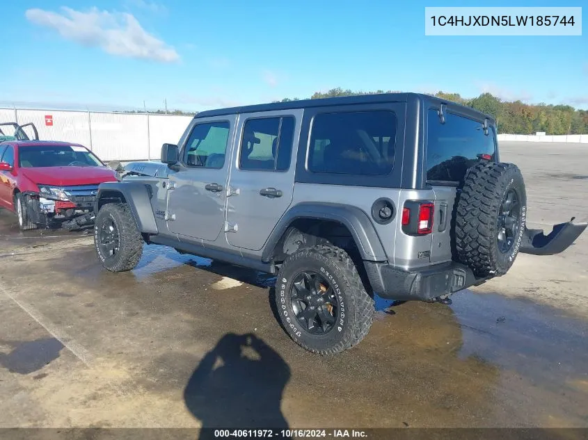 2020 Jeep Wrangler Unlimited Willys 4X4 VIN: 1C4HJXDN5LW185744 Lot: 40611972