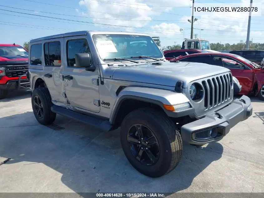 2020 Jeep Wrangler Unlimited Sahara Altitude 4X4 VIN: 1C4HJXEG5LW288078 Lot: 40614628