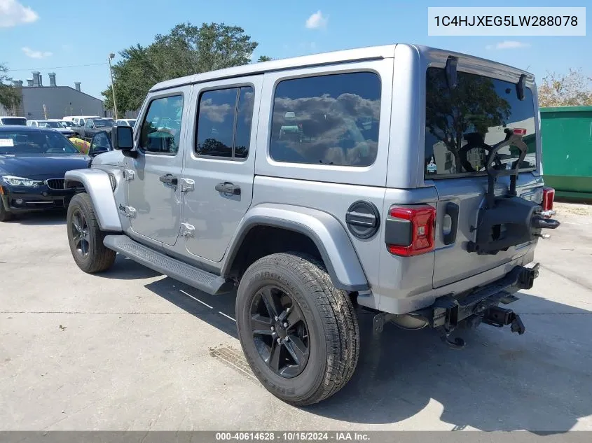 2020 Jeep Wrangler Unlimited Sahara Altitude 4X4 VIN: 1C4HJXEG5LW288078 Lot: 40614628