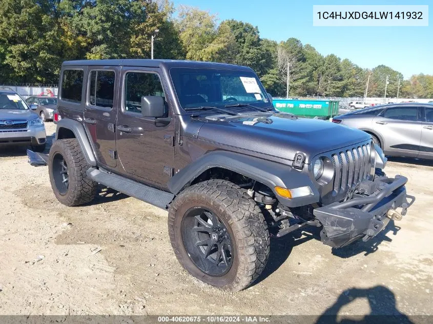 2020 Jeep Wrangler Unlimited Sport S 4X4 VIN: 1C4HJXDG4LW141932 Lot: 40620675