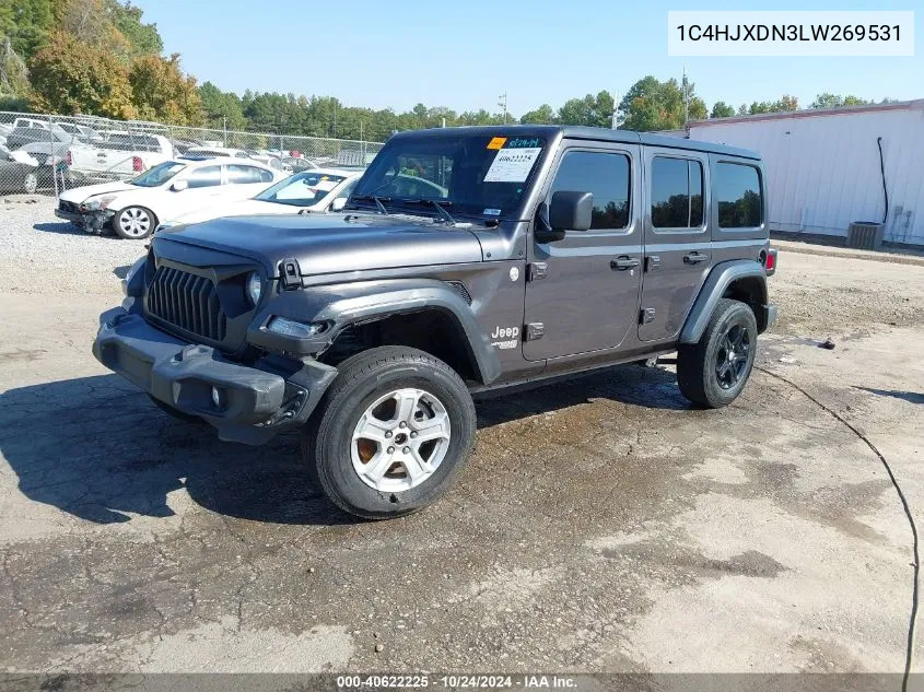 2020 Jeep Wrangler Unlimited Sport S 4X4 VIN: 1C4HJXDN3LW269531 Lot: 40622225