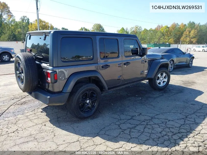 2020 Jeep Wrangler Unlimited Sport S 4X4 VIN: 1C4HJXDN3LW269531 Lot: 40622225