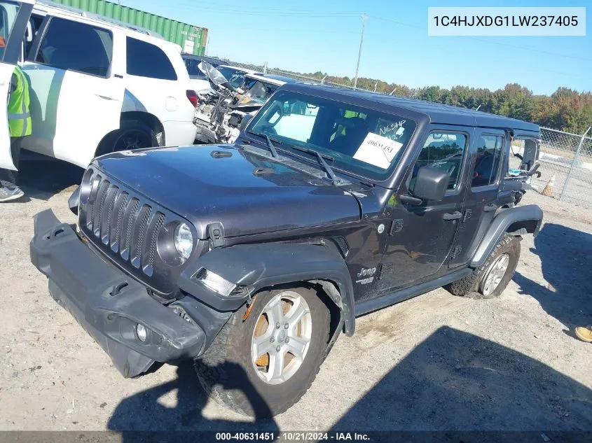 2020 Jeep Wrangler Unlimited Sport S 4X4 VIN: 1C4HJXDG1LW237405 Lot: 40631451