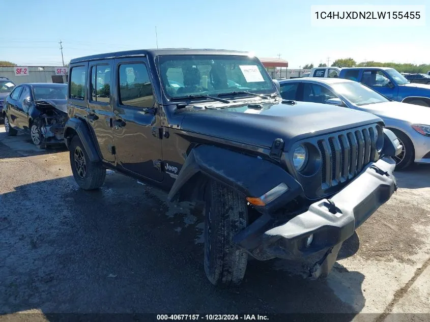 2020 Jeep Wrangler Unlimited Sport 4X4 VIN: 1C4HJXDN2LW155455 Lot: 40677157