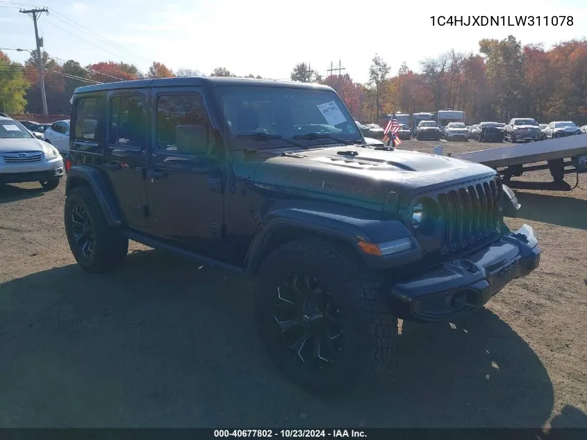 2020 Jeep Wrangler Unlimited Sport Altitude 4X4 VIN: 1C4HJXDN1LW311078 Lot: 40677802