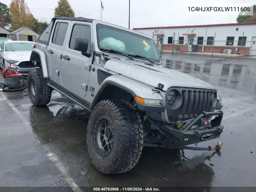 2020 Jeep Wrangler Unlimited Rubicon VIN: 1C4HJXFGXLW111606 Lot: 40763906