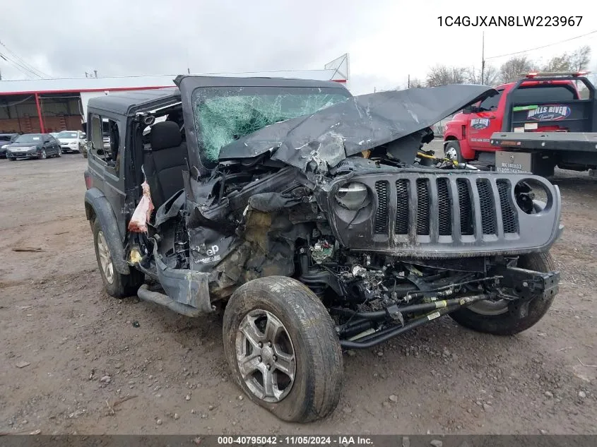 2020 Jeep Wrangler Sport S 4X4 VIN: 1C4GJXAN8LW223967 Lot: 40795042