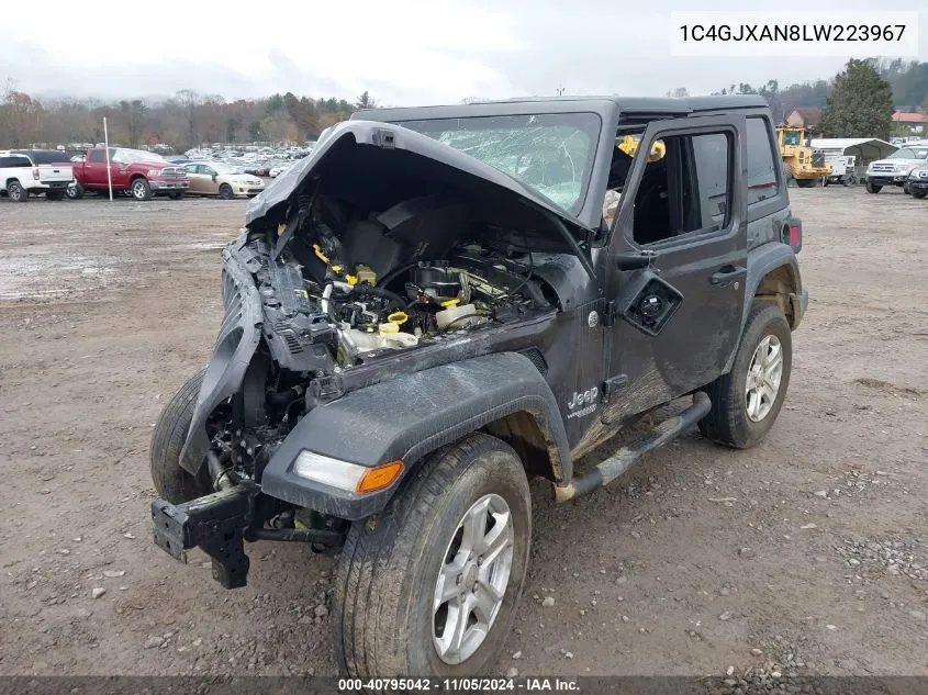 2020 Jeep Wrangler Sport S 4X4 VIN: 1C4GJXAN8LW223967 Lot: 40795042