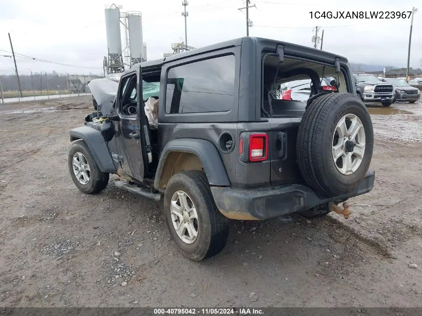 2020 Jeep Wrangler Sport S 4X4 VIN: 1C4GJXAN8LW223967 Lot: 40795042