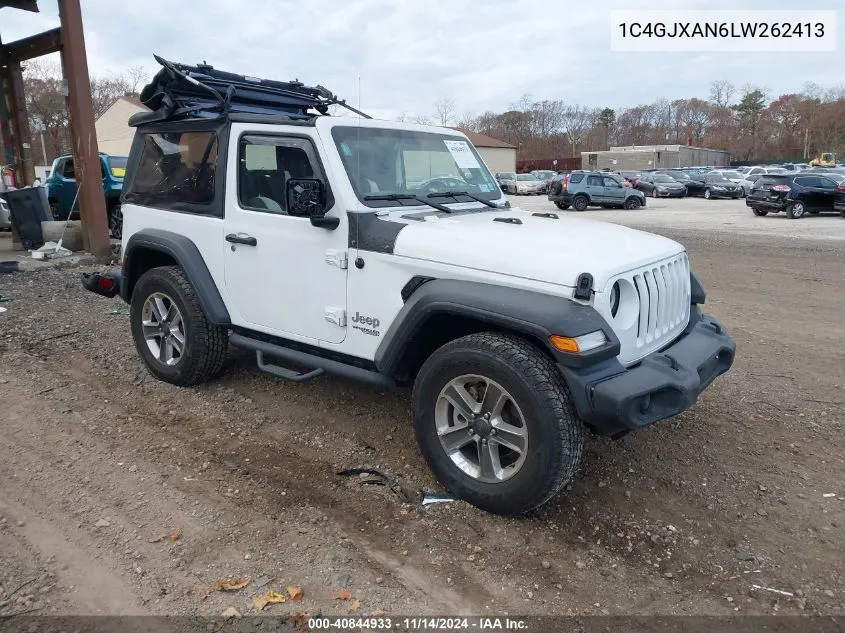 2020 Jeep Wrangler Sport S 4X4 VIN: 1C4GJXAN6LW262413 Lot: 40844933