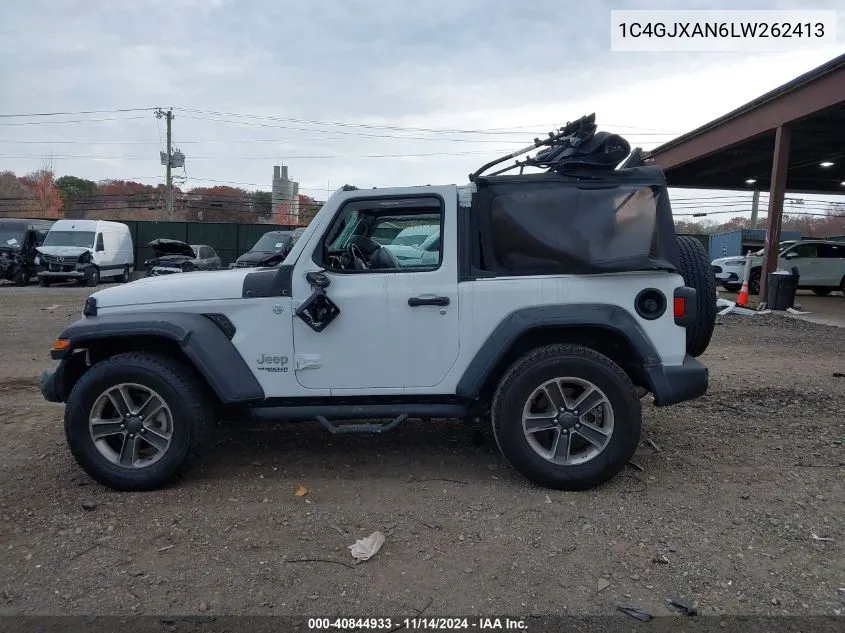 2020 Jeep Wrangler Sport S 4X4 VIN: 1C4GJXAN6LW262413 Lot: 40844933