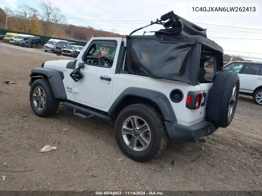 2020 Jeep Wrangler Sport S 4X4 VIN: 1C4GJXAN6LW262413 Lot: 40844933