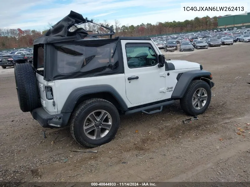 2020 Jeep Wrangler Sport S 4X4 VIN: 1C4GJXAN6LW262413 Lot: 40844933