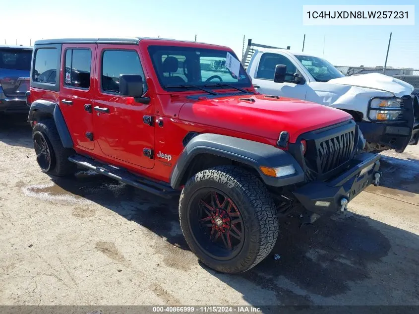 2020 Jeep Wrangler Unlimited Sport S 4X4 VIN: 1C4HJXDN8LW257231 Lot: 40866999