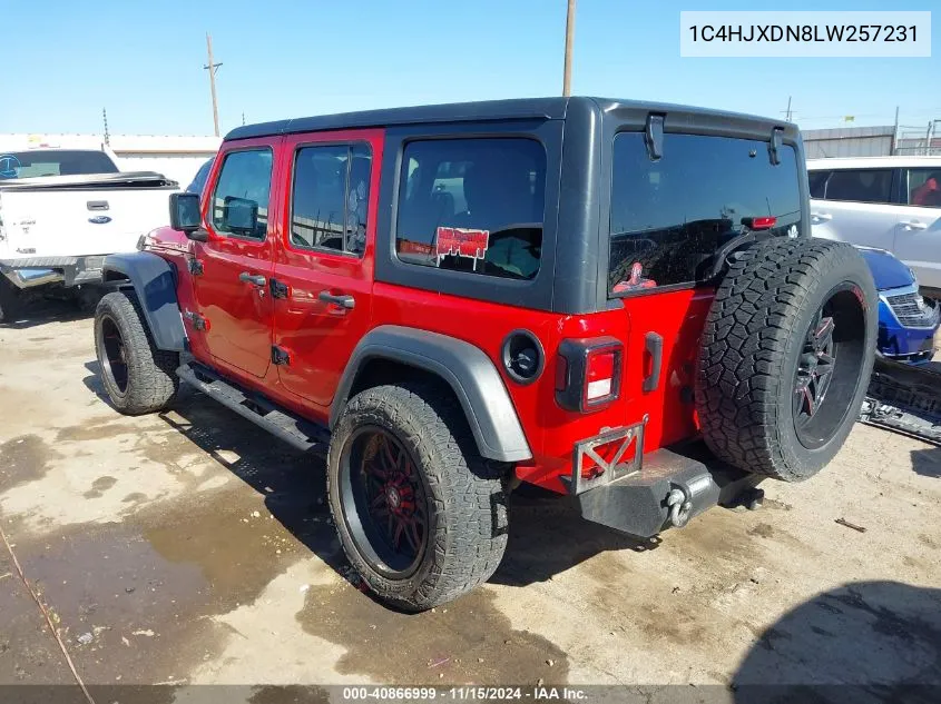 2020 Jeep Wrangler Unlimited Sport S 4X4 VIN: 1C4HJXDN8LW257231 Lot: 40866999