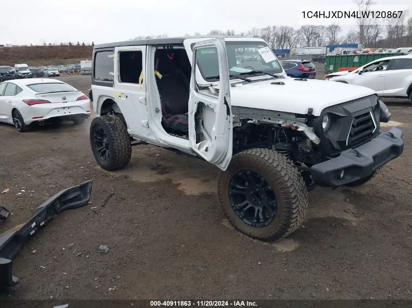 2020 Jeep Wrangler Unlimited Sport Altitude 4X4 VIN: 1C4HJXDN4LW120867 Lot: 40911863