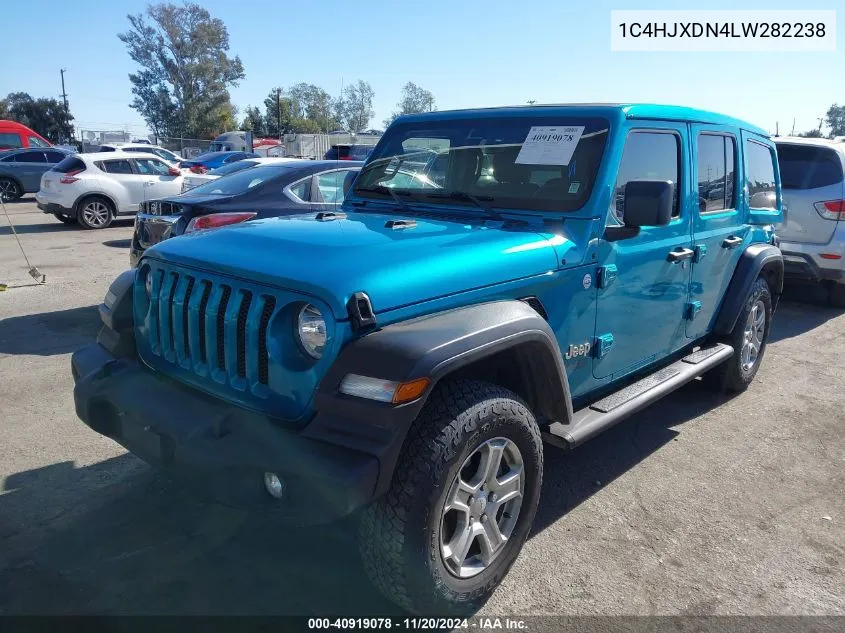 2020 Jeep Wrangler Unlimited Sport S 4X4 VIN: 1C4HJXDN4LW282238 Lot: 40919078