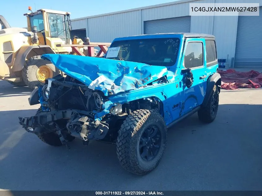 2021 Jeep Wrangler Willys 4X4 VIN: 1C4GJXAN2MW627428 Lot: 31711922