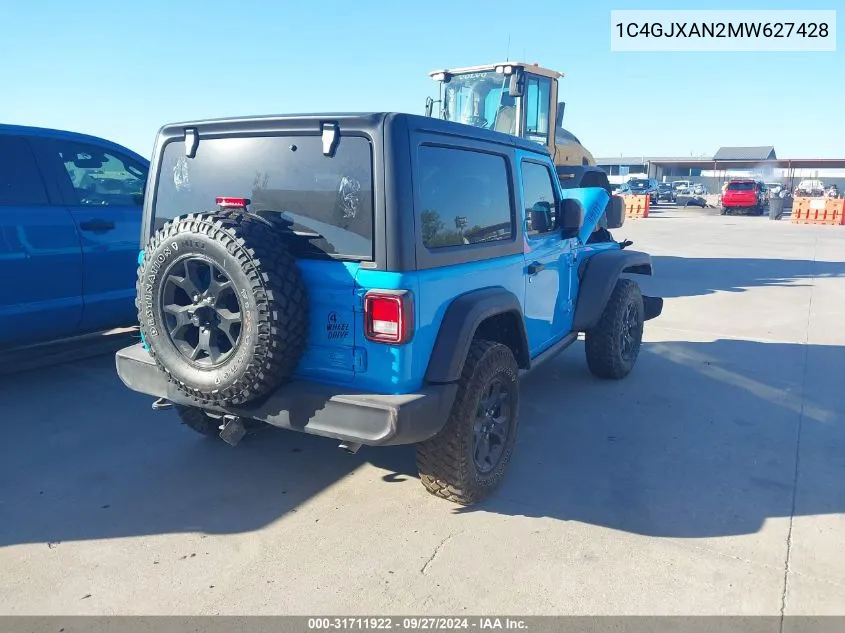 2021 Jeep Wrangler Willys 4X4 VIN: 1C4GJXAN2MW627428 Lot: 31711922