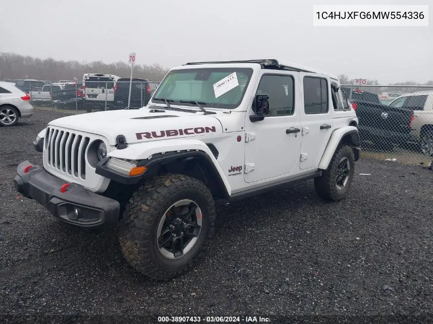 2021 Jeep Wrangler Unlimited Rubicon 4X4 VIN: 1C4HJXFG6MW554336 Lot: 38907433