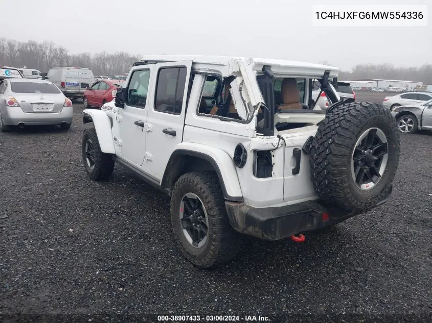 2021 Jeep Wrangler Unlimited Rubicon 4X4 VIN: 1C4HJXFG6MW554336 Lot: 38907433